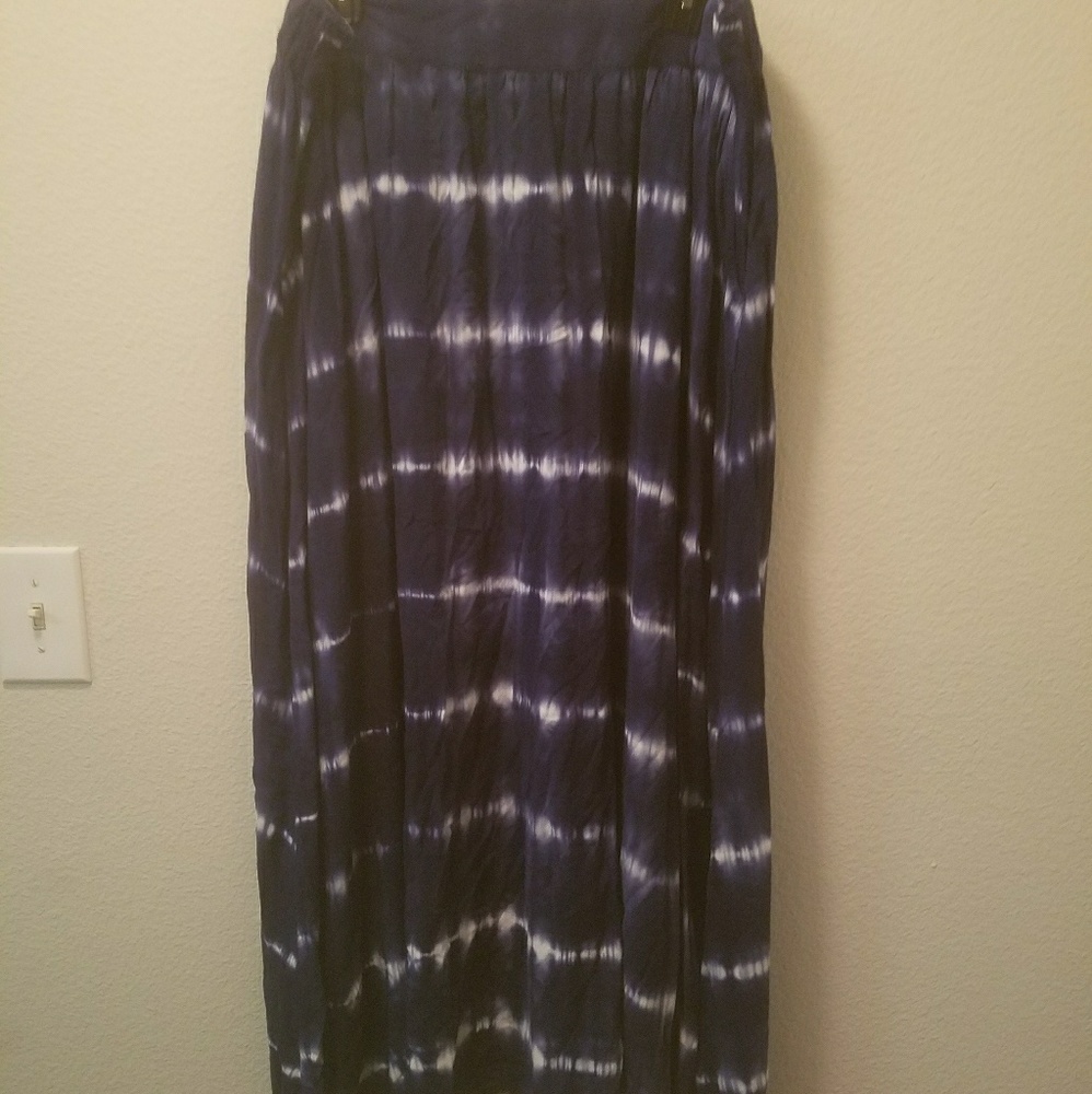 Merona Blue/White Maxi Skirt